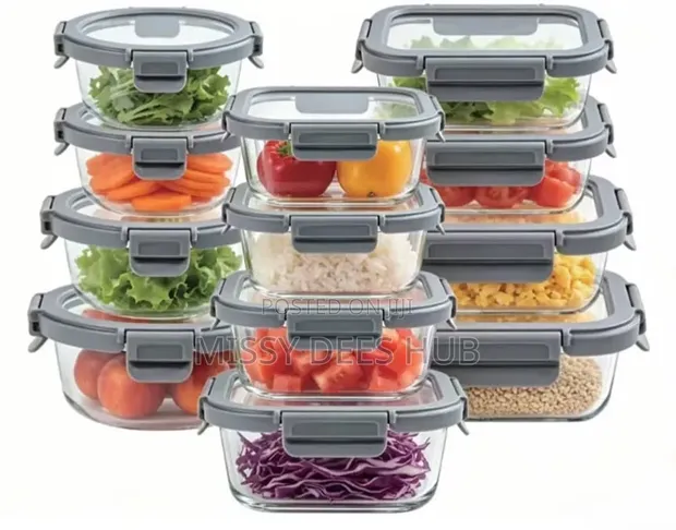 24pcs Glass Meal Prep Containers with Lids - 1