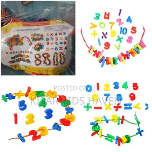 Kids Number Blocks Threading/Lacing Motor Skills Training (1-3yrs)