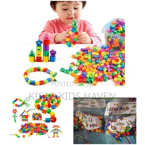 Kids Handcrafted Bead Stringing and Threading Toy (Ages 1-3)