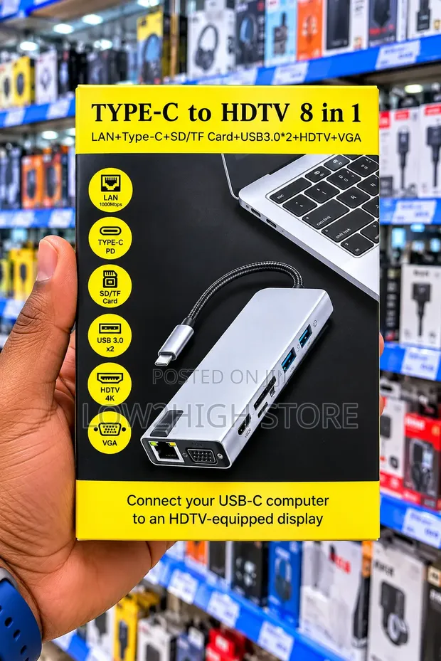 8-in-1 USB-C Multiport Hub Adapter - 1