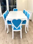 Luxury Royal Heart-Back Dining Set (8-Seater) - 1