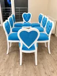 Luxury Royal Heart-Back Dining Set (8-Seater) - 3