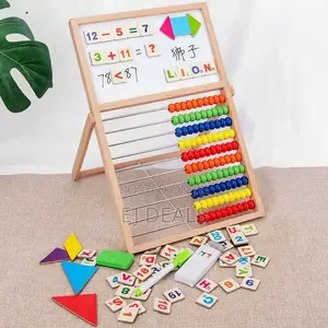 Multi-Functional Wooden Abacus and Whiteboard Easel