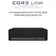 New HP EliteDesk 800 G6 SFF Desktop - Intel Core i7, 16GB RAM, 512GB SSD - 3