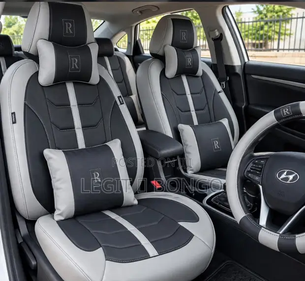 Premium Leather Seat Covers with Pillows & Steering Cover - 1