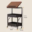Adjustable 2-Tier Rolling Storage Cart - 3