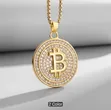 Bitcoin Letter Round Pendant Necklace - 1