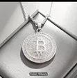 Bitcoin Letter Round Pendant Necklace - 4