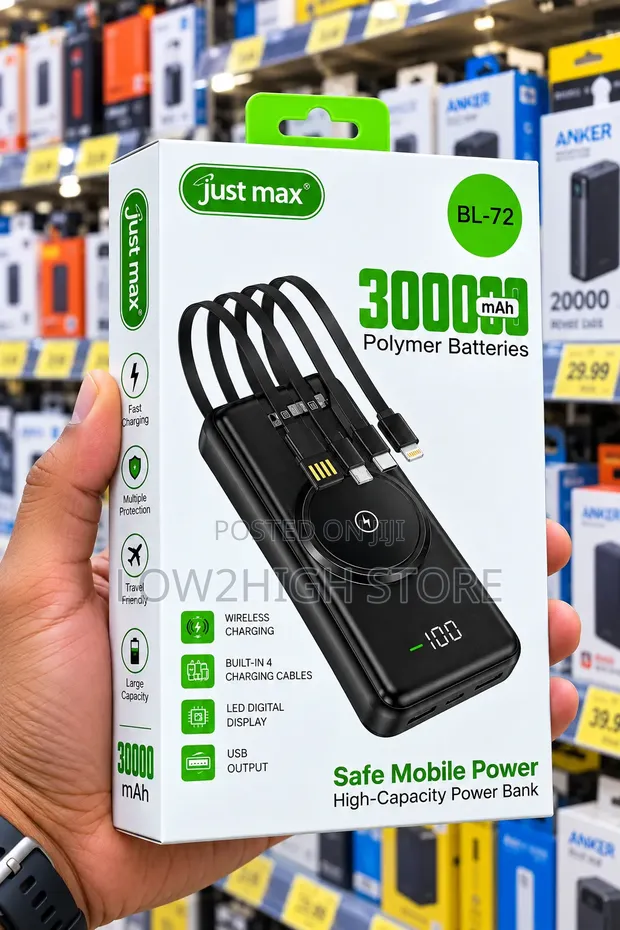 Just Max BL-72 30,000mAh Wireless Power Bank - 1