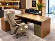 Executive Office Desk and Recliner Chair Set - 2