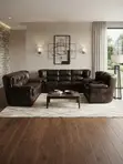 Royal Comfort Contemporary Distressed Leather Sofa Set - 1