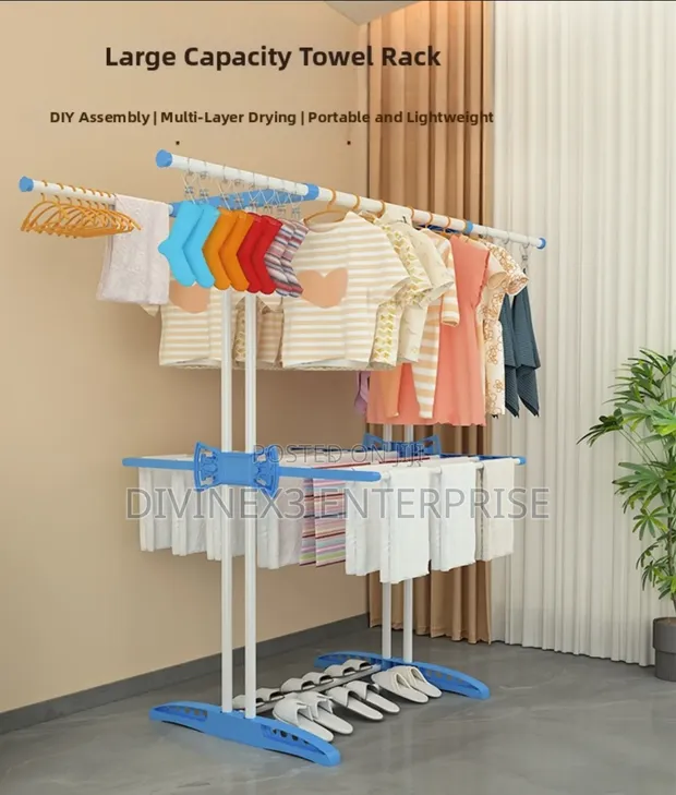 Multi-Tier Foldable Clothes Drying Rack - 1