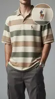 Men's Striped Polo Shirt - Premium Casual Wear - 4