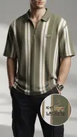Men's Striped Polo Shirt - Premium Casual Wear - 5