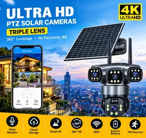 4K Triple-Lens PTZ Solar Security Camera