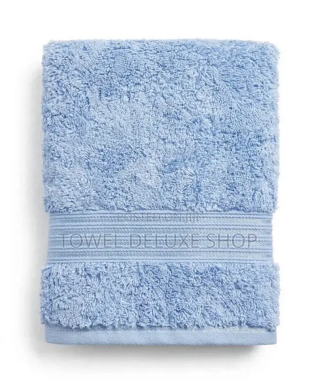 Sky Blue and Sage Green Bath Towels - 1