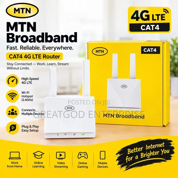 MTN Broadband Cat4 4G LTE Router (ZTE K10 / ZLT S20) - 1