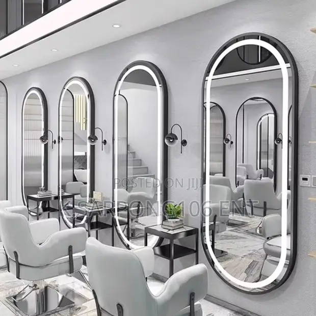 Salon Mirror with LED Light and TV - 1