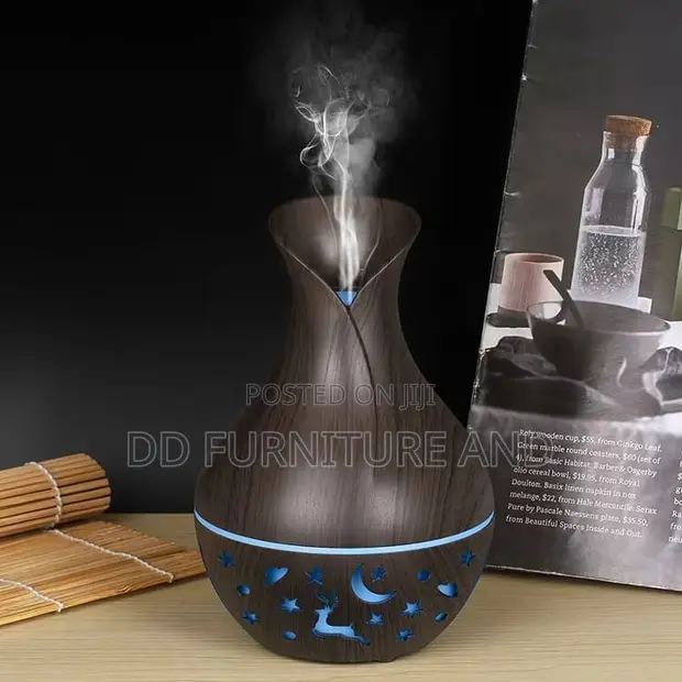 Wood Grain Aroma Diffuser with Mountain Peak - 1