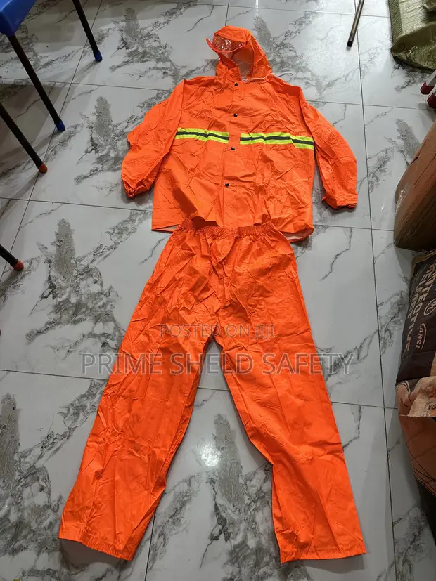Orange Reflective Rain Suit - 1
