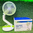 Rechargeable Foldable Desk Fan with LED Light - 2