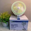 Rechargeable Foldable Desk Fan with LED Light - 3