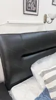 Luxury Black PU Leather Bed | 1.5m | Imported - 3