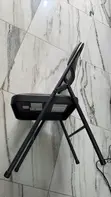Black Padded Folding Chair - 2