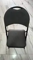 Black Padded Folding Chair - 3
