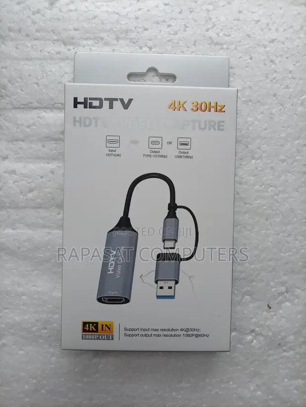 HDTV 2-in-1 USB/Type-C 4K HDMI Video Capture Card - 1