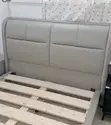 Luxury Grey PU Leather Bed | Imported | Modern Comfortable - 2