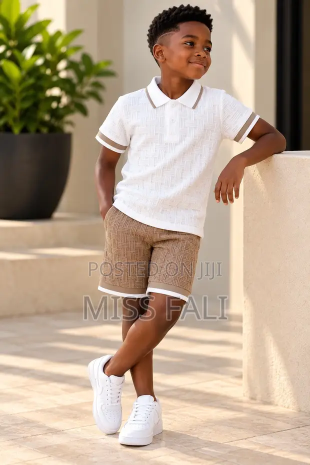 Luxe Textured Polo Set - Boys 9-10 Years - 1