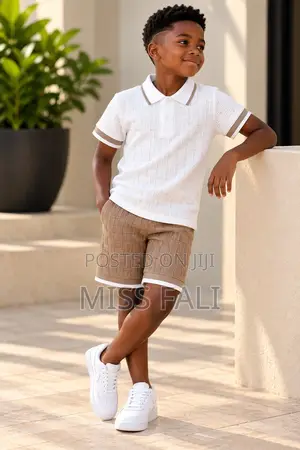 Luxe Textured Polo Set - Boys 9-10 Years