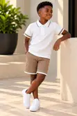 Luxe Textured Polo Set - Boys 9-10 Years - 1