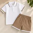 Luxe Textured Polo Set - Boys 9-10 Years - 2