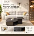 Premium White Fabric Sofa | Imported | Elegant & Comfortable - 1