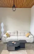 Premium White Fabric Sofa | Imported | Elegant & Comfortable - 3