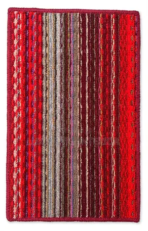 Quality Thick Striped Doormat - Red Multicolor