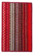 Quality Thick Striped Doormat - Red Multicolor - 1
