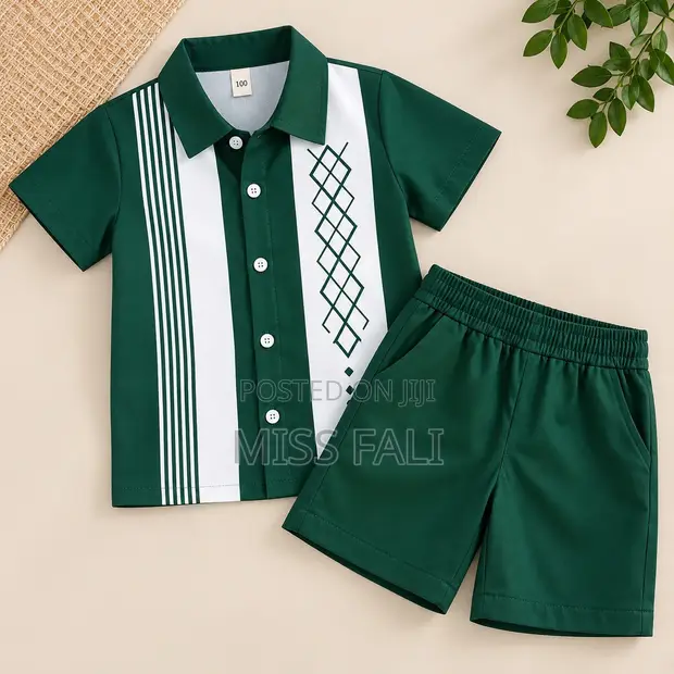 Emerald Stripe 2-Piece Set - Boys, 3-4 Years - 1