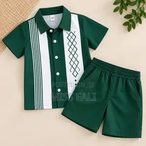 Emerald Stripe 2-Piece Set - Boys, 3-4 Years