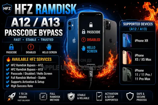 HFZ Ramdisk A12/A13 Passcode Bypass Software - 1