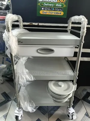 3-Step Medicine Trolley with Drawer