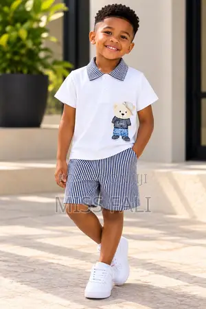 Cool Bear Stripe Set - Boys 4-5 Years