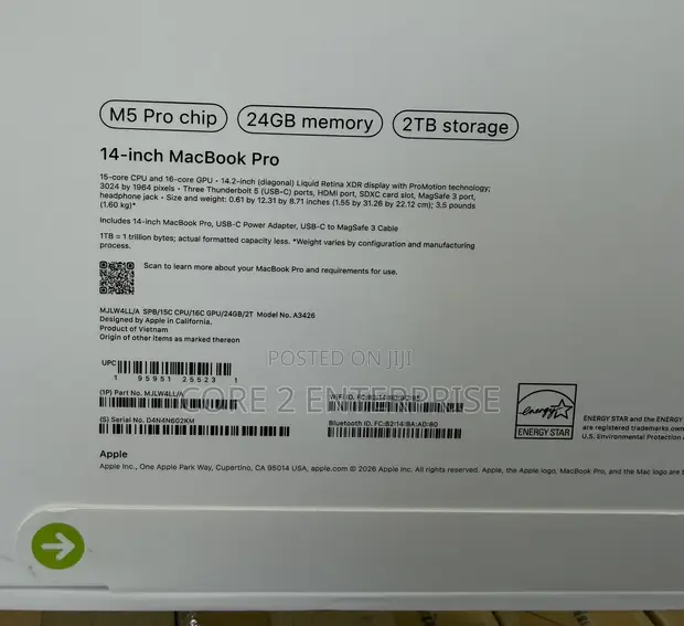 Apple MacBook Pro 14" M5 Pro 24GB RAM 2TB SSD - 1