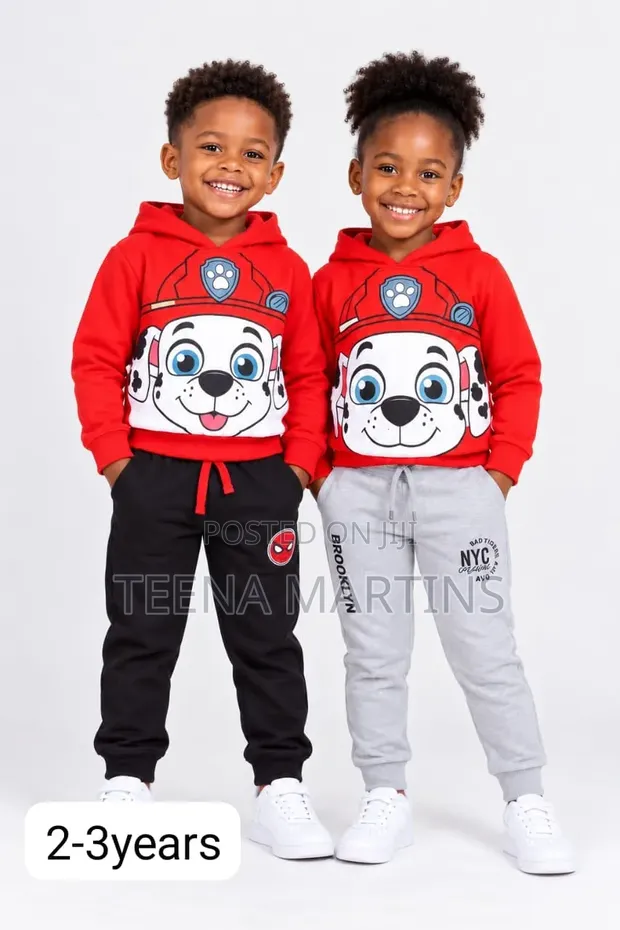 Children's Cotton Hoodie and Jogger Set - 1