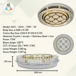 Flush Mounted Crystal Ceiling Light - 2
