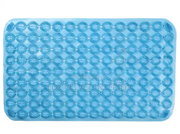 Blue Anti-Slip Rubber Bathroom Mat - 1