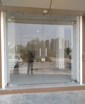 Frameless Double Glass Door Installation