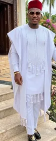 Men's Agbada - White - 1
